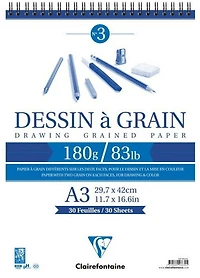 Spiral Drawing Paper Pad - 180g - 29.7x42cm - 30sh