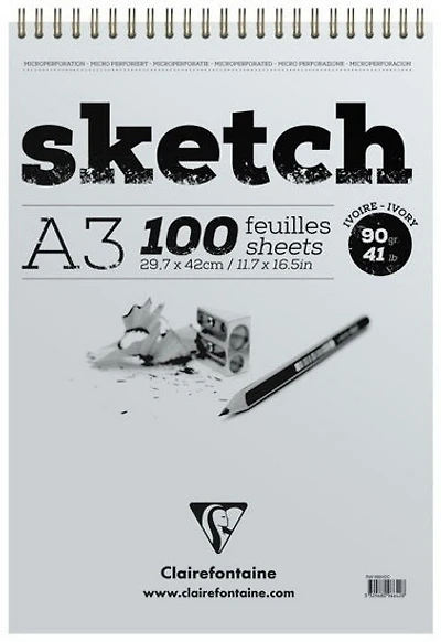 Sketchbook - Ivory - 90g - 29.7x42cm - 100sh