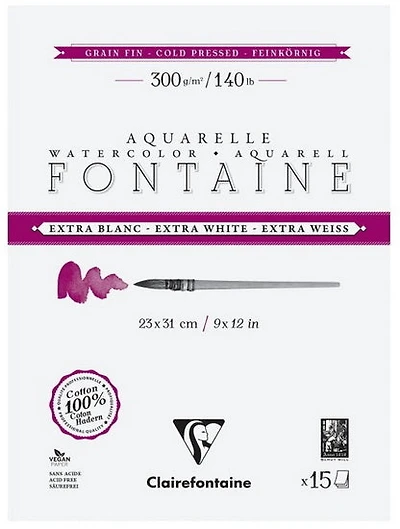 Watercolour Paper Extra - Cold Press - 300g - 23x31cm - 15sh
