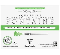 Bloc aquarelle extra blanc - grain torchon - 300g - 20x15cm - 15f