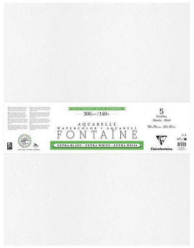 Fontaine Watercolour Paper Extra White Rough 300g - 56x76cm