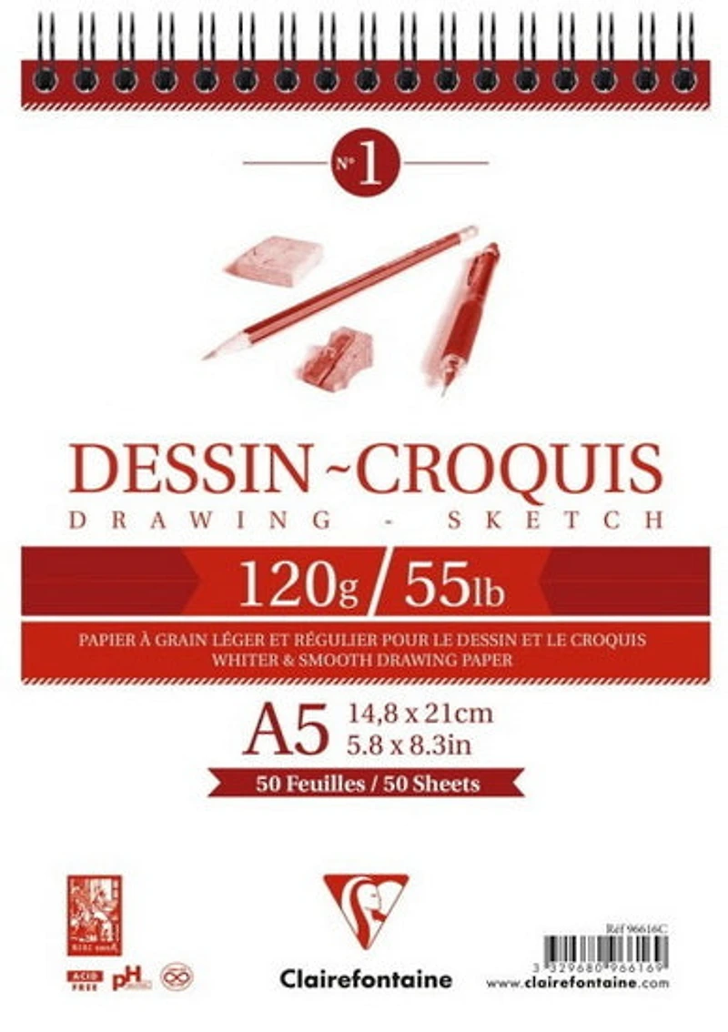 Drawing Paper Pad - 120g - A5 50sh