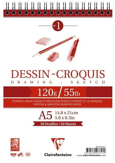 Drawing Paper Pad - 120g - A5 50sh