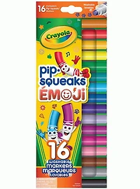 Ens. 16 Marqueurs timbreurs emoji lavables Pip Squeaks