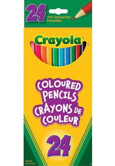 Box of 24 Wooden Coloured Pencils