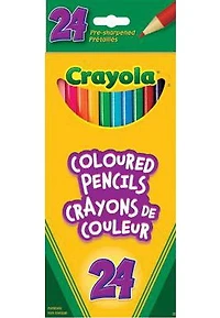 Box of 24 Wooden Coloured Pencils