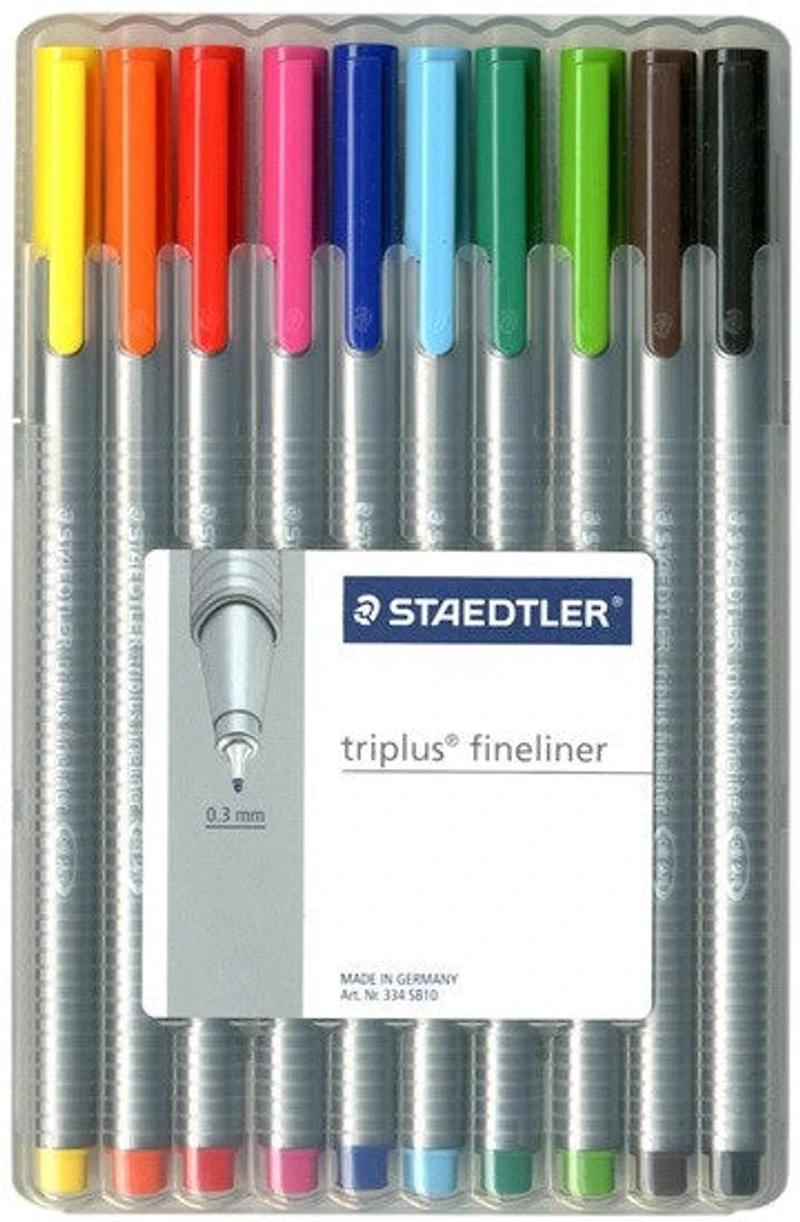 Set of 10 Triplus Fineliner