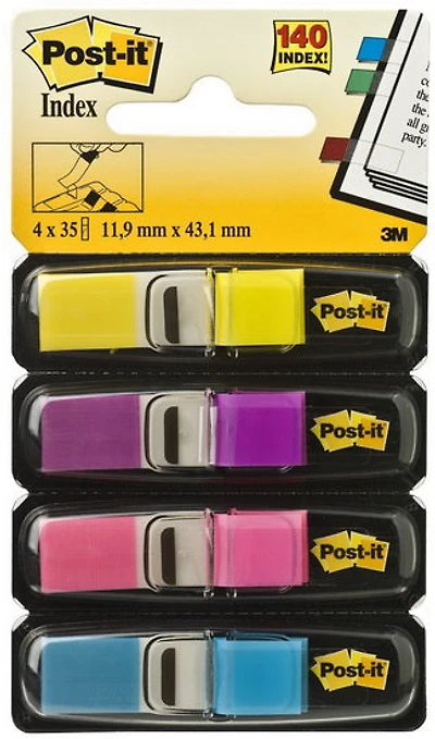 Post-it languettes 4 couleurs 140u