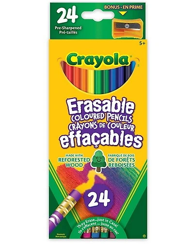 Crayons colorier effaç. (24)