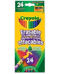 24-Pack Erasable Coloured Pencils
