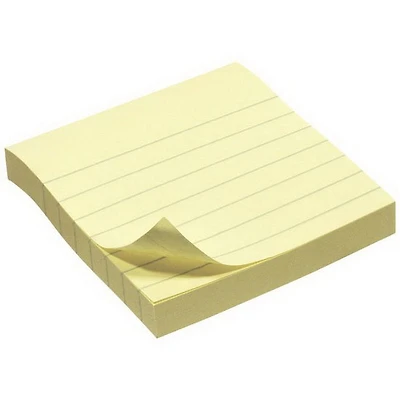 Post-it jaune ligné 3x3" 100f
