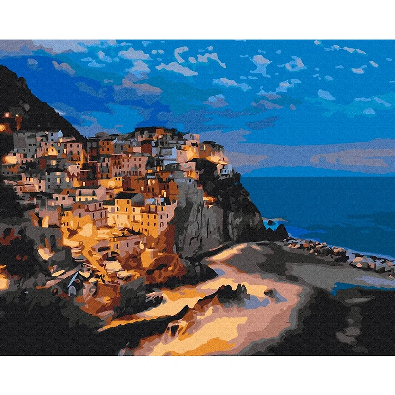 Ensemble peinture à numéros - « Ile de nuit »