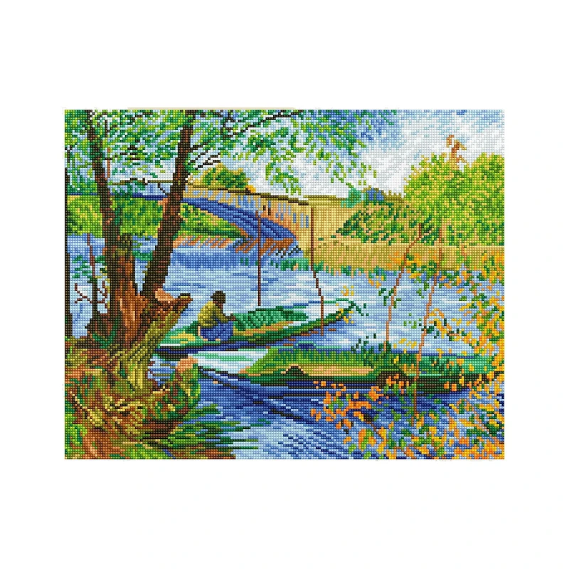 Diamond Dotz Kit - Fishing In Spring, Van Gogh