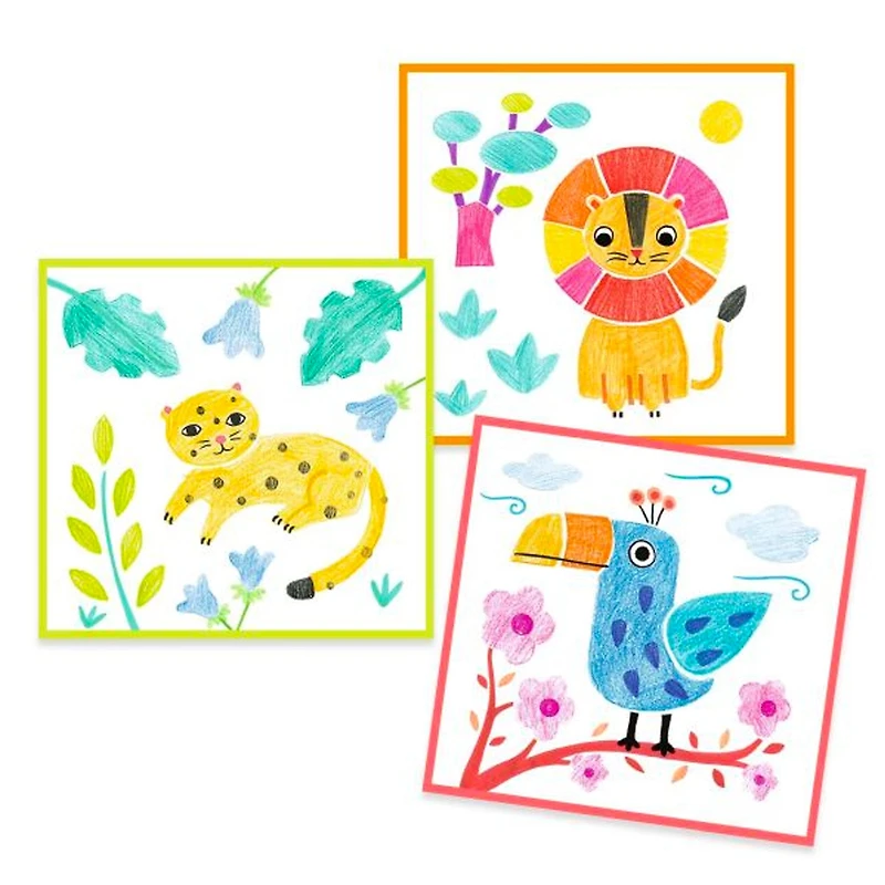 Ensemble 3 pochoirs, 1 image