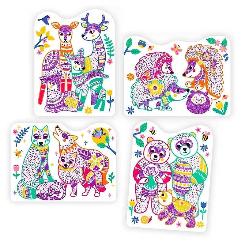 Colour Reveal Pictures - Forest Families