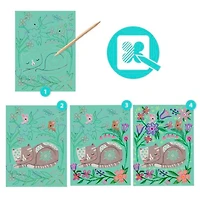 Ens. 4 cartes à gratter - Rencontres