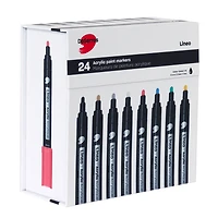 Lineo Acrylic Markers - 2 mm, 24 Pieces
