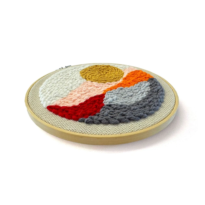Ensemble de broderie au poinçon - coucher de soleil			