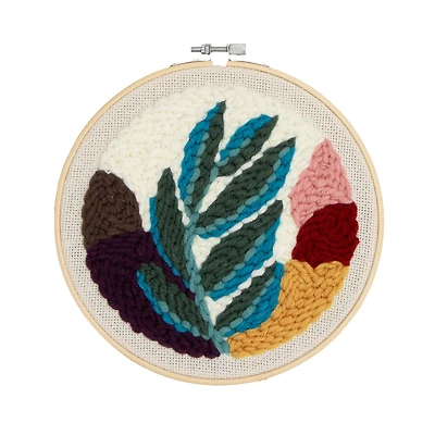 Ensemble de broderie au poinçon - eucalyptus			