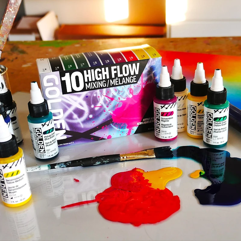 Ensemble mélange acrylique High Flow - 10 pièces