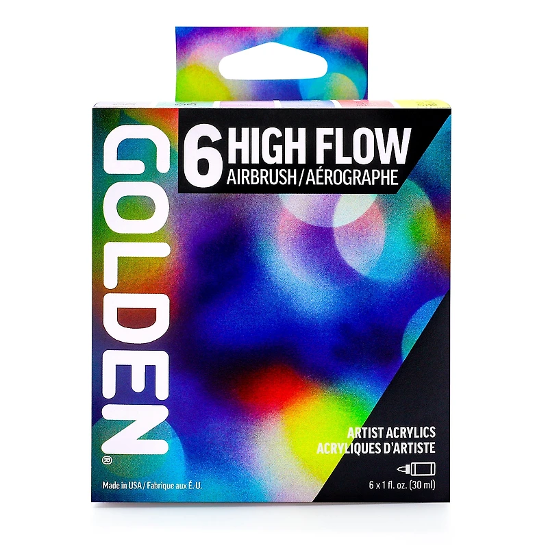 High Flow Acrylic Airbrush Kit - 6 Pieces