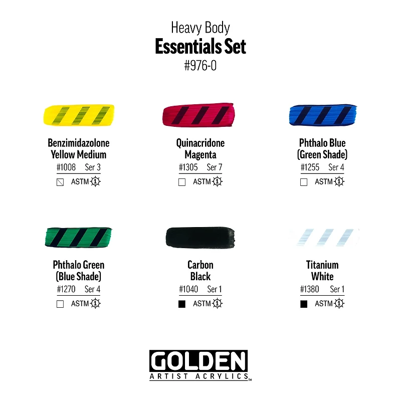 Heavy Body Acrylic Essentials Kit - 6 Pieces