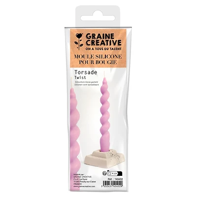 Moule pour bougie en silicone - torsade