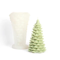 Moule pour bougie en silicone - arbre de Noël, 9 x 15,2 cm