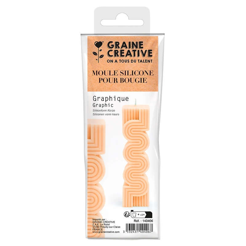 Moule pour bougie en silicone - graphique