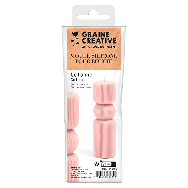 Moule pour bougie en silicone - colonne antique