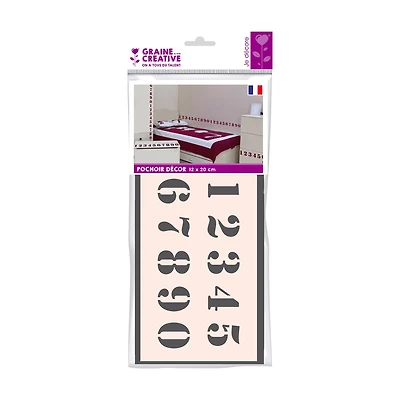Stencil - Numbers, 12 x 20 cm