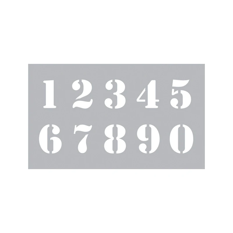 Stencil - Numbers, 12 x 20 cm