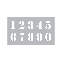 Stencil - Numbers, 12 x 20 cm