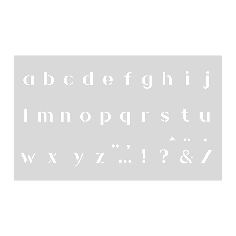 Stencil - Lower-Case Alphabet 1, 12 x 20 cm