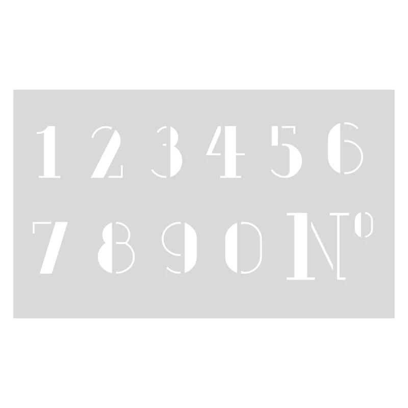 Stencil - Numbers, 12 x 20 cm