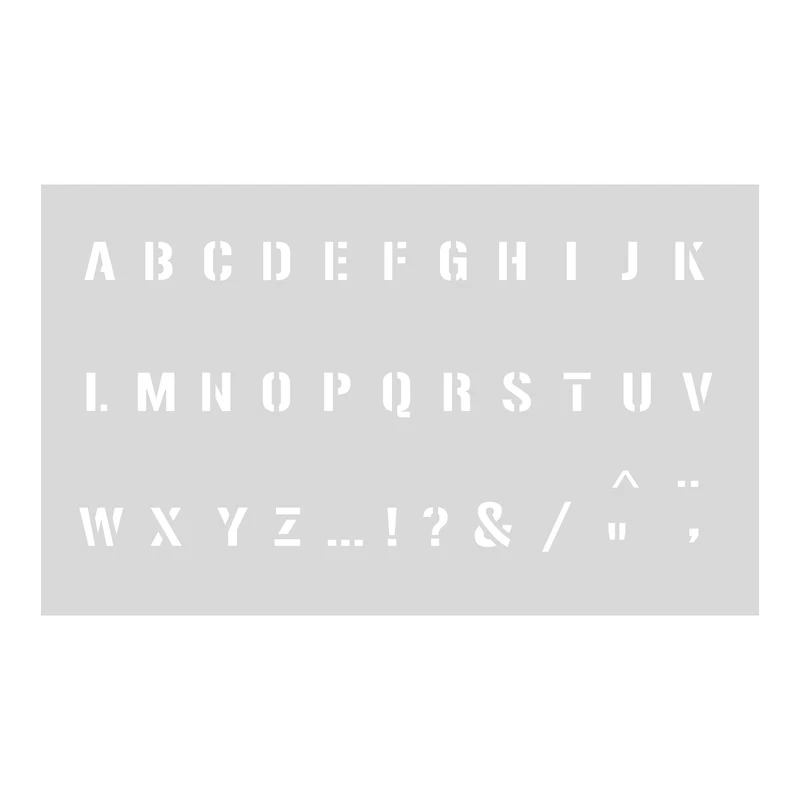 Stencil - Upper-Case Alphabet, 12 x 20 cm