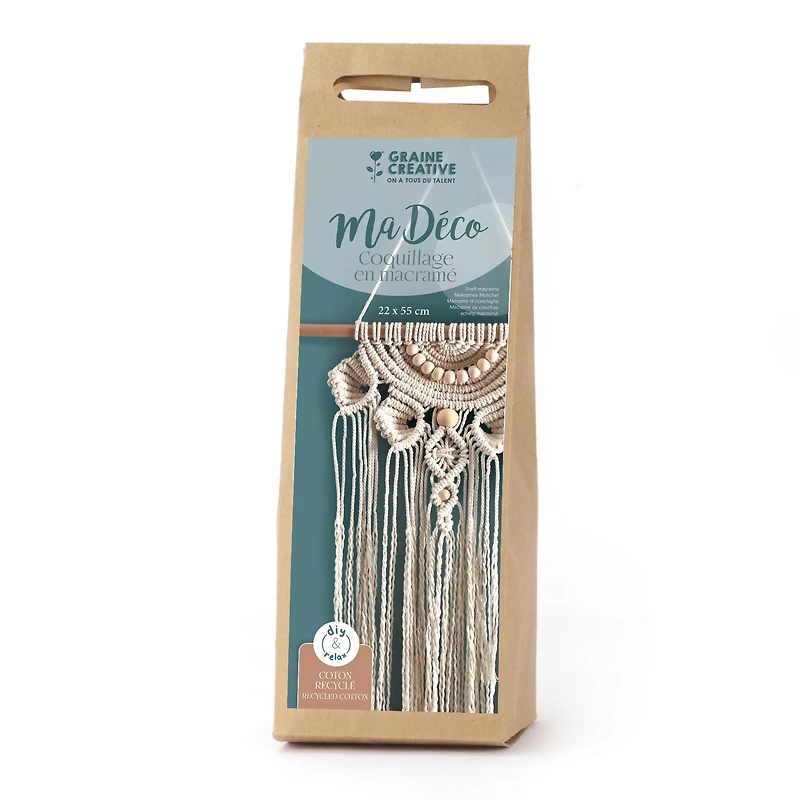 Kit macramé - coquillage écru