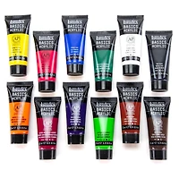 Basics Acrylic Kit - Medium Viscosity, Assorted Colours, 12 Pieces