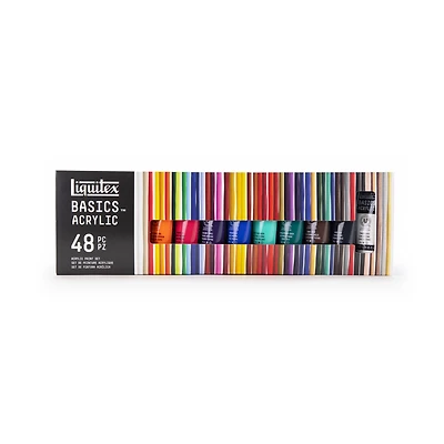 Basics Acrylic Kit - Medium Viscosity, Assorted Colours, 48 Pieces