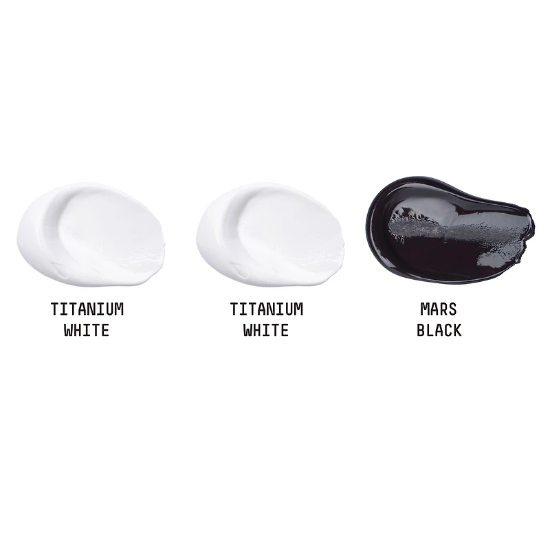 Acrylique Basics - blanc et noir, 3 x 118 ml