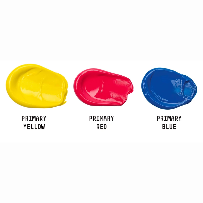 Basics Acrylic - Primary Colours, 3 x 118 ml