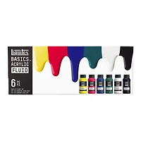 Basics Fluid Acrylic Kit - Low Viscosity, Assorted Colours