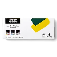 Ensemble gouache acrylique - couleurs primaires, 6 pièces