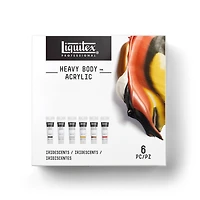 Heavy Body Acrylic - High Viscosity, Iridescent Colours, 6 Pieces