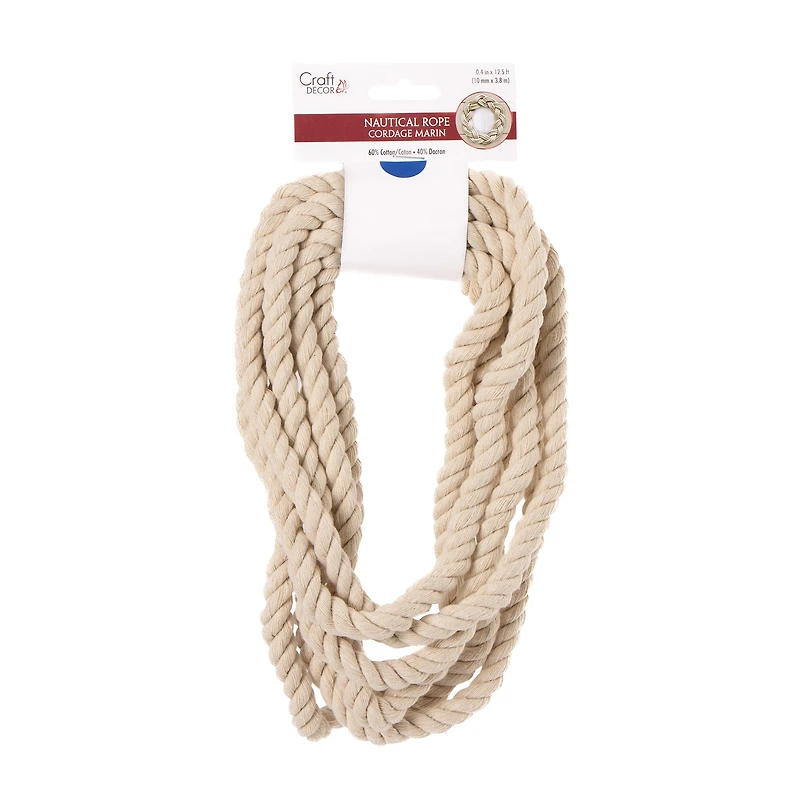 Nautical Cotton Rope - 10 mm x 3.8 m