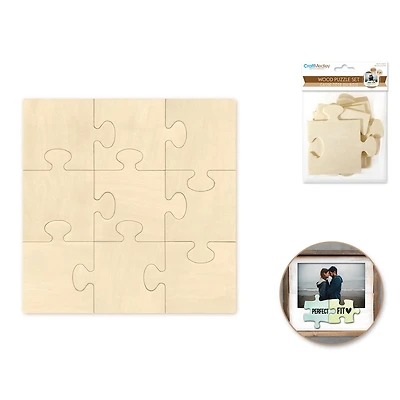 Wooden puzzle 9 pcs 20x20 cm