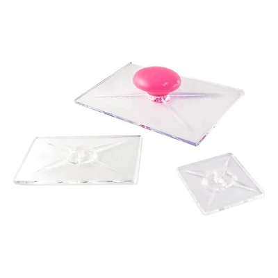 Ens. 3 applicateurs tampons transparents                        
