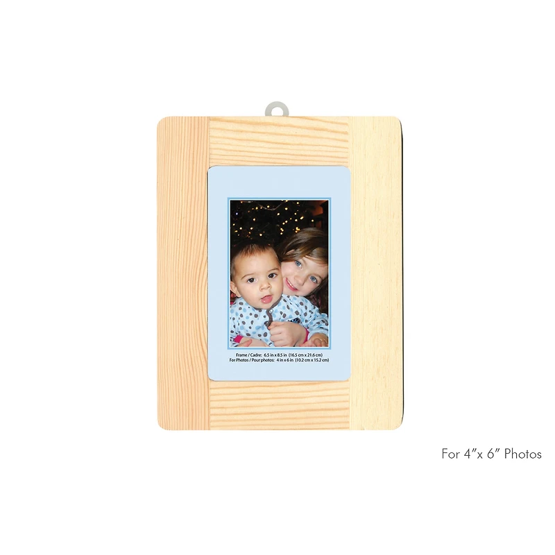 Natural wood frame 6.5x8.5 in