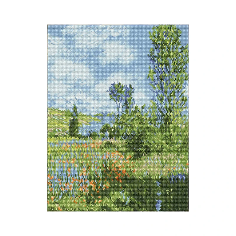 Kit créatif Diamond Dotz - Vue de Vetheuil, Monet