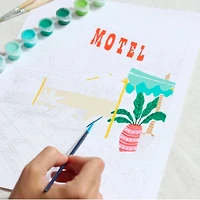 Petit Pinceau Paint by Numbers Kit - "The Motel Pool"